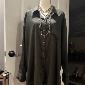 Banana Republic Dark Green Button Down Shirt